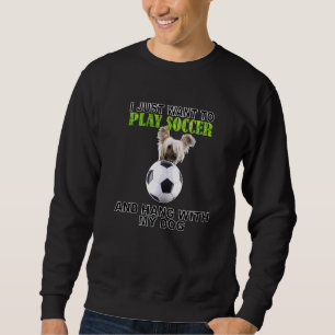 Sweatshirt Jouer Soccer Hang W Chien Chinois Crested