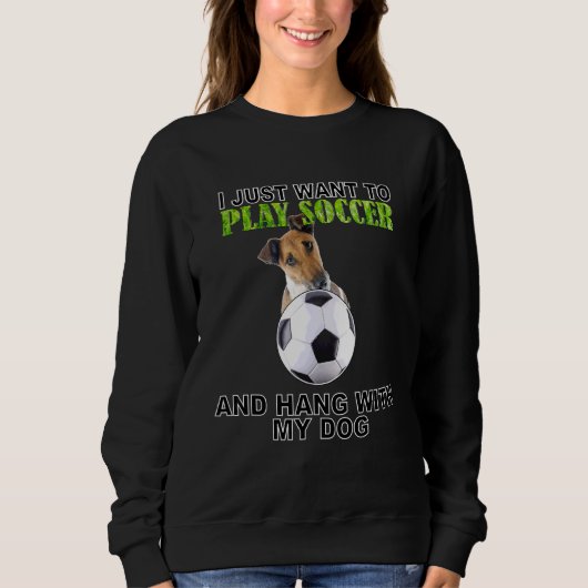 Sweatshirt Jouer Soccer Hang W Chien Fox Terrier (Smooth) (Devant)