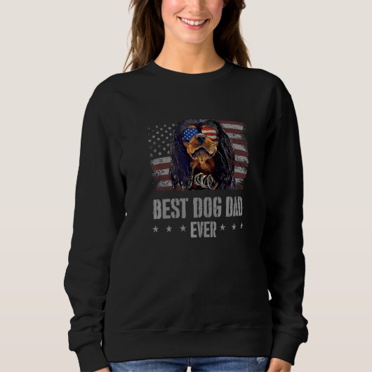 Sweatshirt Jouet anglais Spaniel Meilleur Chien Papa Jamais R (Devant)