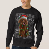 Sweatshirt Jouet Poodle Amoureux des chiens Santa Hat Ugly To (Devant)