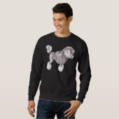 Sweatshirt Jouet Silver Poodle Chien race Afficher Stack Stac (Devant entier)