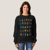 Sweatshirt Jouets de technologie robots colorés Graphique (Devant entier)