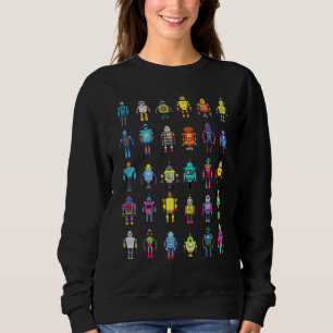 Sweatshirt Jouets de technologie robots colorés Graphique