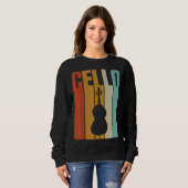 Sweatshirt Joueur Cool Cello Retro (Devant entier)