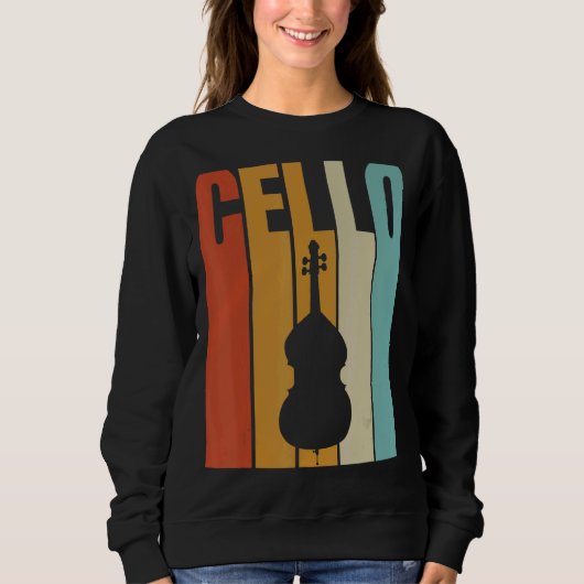 Sweatshirt Joueur Cool Cello Retro (Devant)
