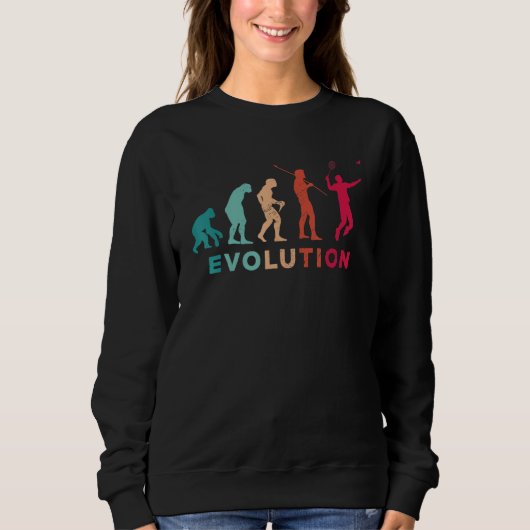 Sweatshirt Joueur de badminton graphique d'évolution Volant S (Devant)