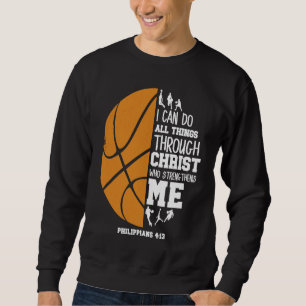 Sweatshirt Joueur de basket-ball chrétien religieux Dieu Bibl