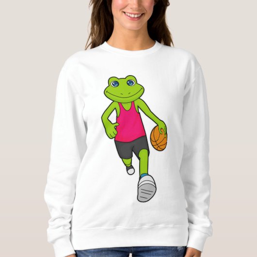 Sweatshirt Joueur de basket-ball de grenouille (Devant)