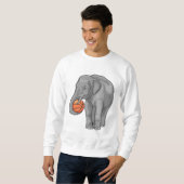 Sweatshirt Joueur de basket-ball éléphant (Devant entier)