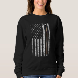 Sweatshirt Joueur de billard américain Drapeau américain Père