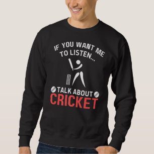 Sweatshirt Joueur de cricket sport père jour pour le cricket