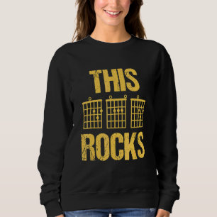Sweatshirt Joueur de guitare Ce Papa Chords Rocks Awesome Mus