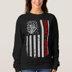 Sweatshirt Joueur de hockey sur glace américain Drapeau de ho