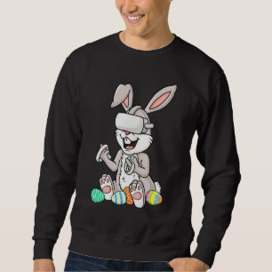 Sweatshirt Joueur de lapin de Pâques OEufs amusant Jeu de béb