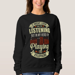 Sweatshirt Joueur de notes d'instrument de musique Xylophone 