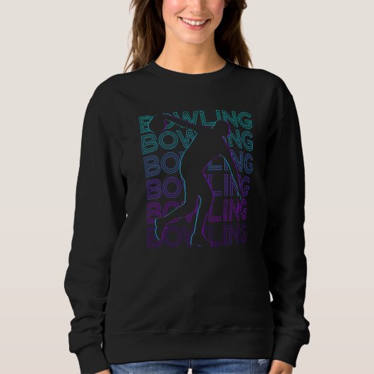 Sweatshirt Joueur de quilles Rétro (Devant)