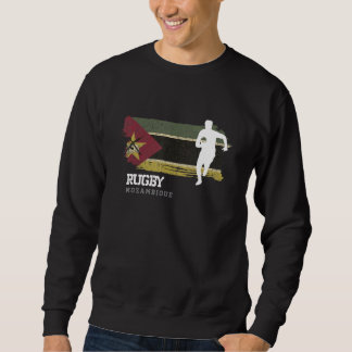 Sweatshirt Joueur de rugby Mozambique Drapeau Sport Balle Rug