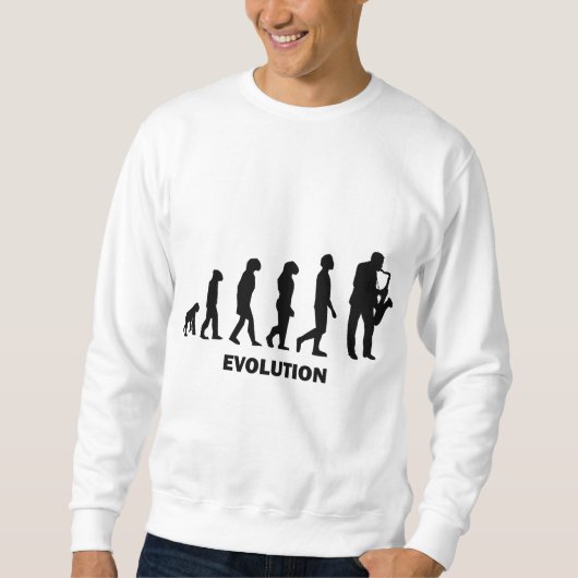 Sweatshirt joueur de saxophone drôle (Devant)