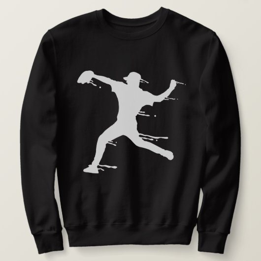 Sweatshirt Joueur de softball baseball (Design devant)