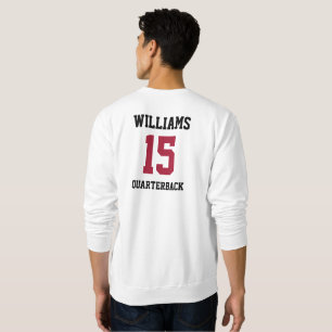 Sweatshirt Joueur de sport Rouge et Noir