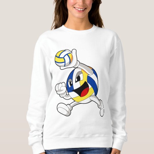 Sweatshirt Joueur de volley-ball avec volley-ball (Devant)
