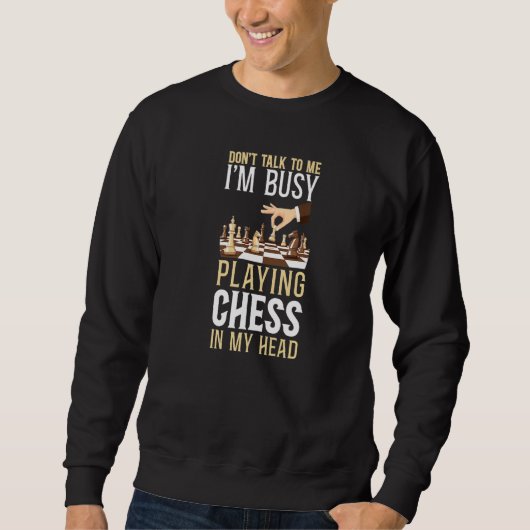 Sweatshirt Joueur d'échecs Pièce d'échecs Vintage (Devant)