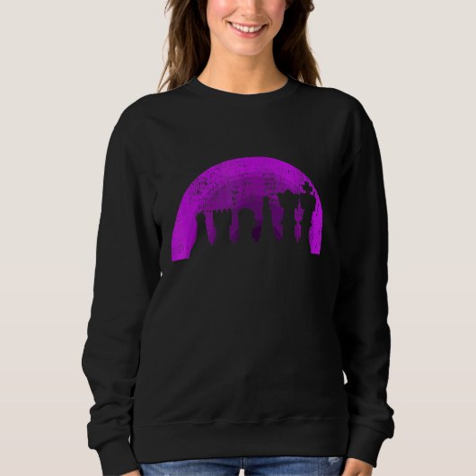 Sweatshirt Joueur d'échecs rétro (Devant)
