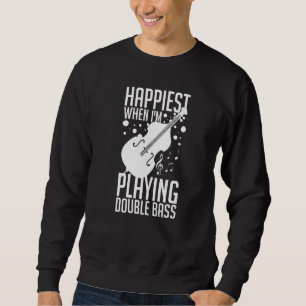 Sweatshirt Joueur d'instrument de musique contrebasse Leçon p