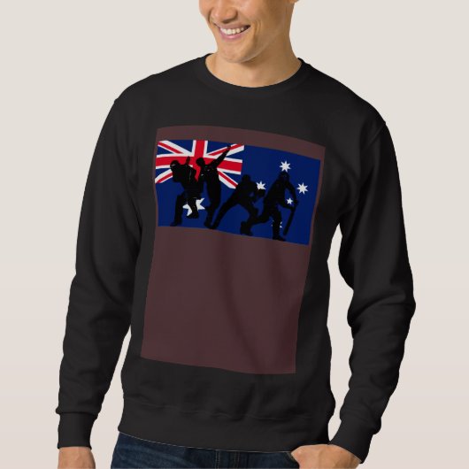 Sweatshirt Joueurs de cricket australiens Drapeau australien (Devant)