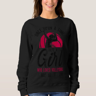 Sweatshirt Joueuse De Volleyball Team Girl Vintage Une Fois S