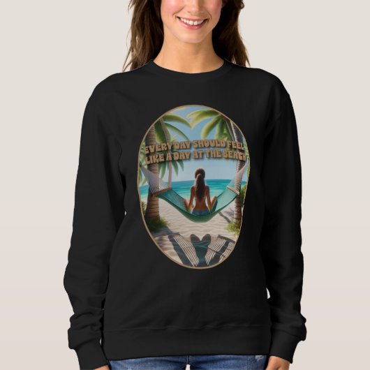 Sweatshirt Jour à la plage (Devant)