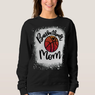 Sweatshirt Jour de la maman de basket-ball Leopard blanchi