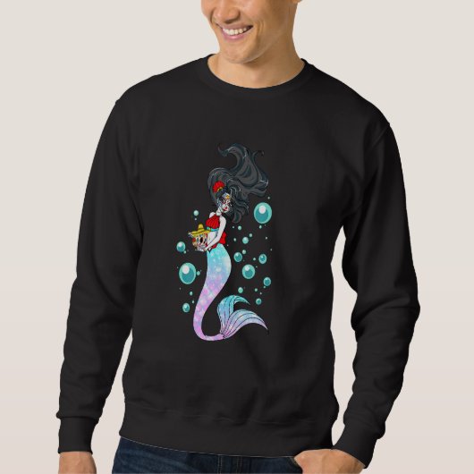 Sweatshirt Jour De La Mort Sirène Mexicaine Sirène Crâne De S (Devant)