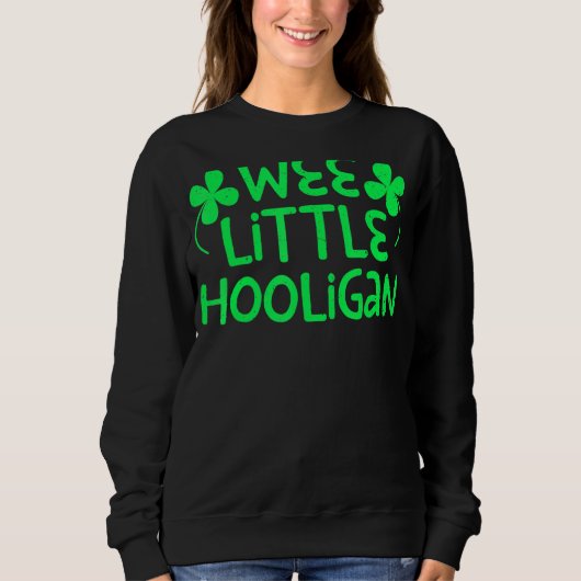 Sweatshirt Jour de la Saint Patrick de Wee Little Hooligan (Devant)