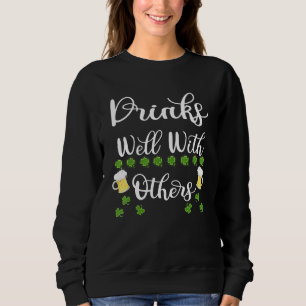 Sweatshirt Jour de la Saint Patrick Drôle Boire Bière Boisson