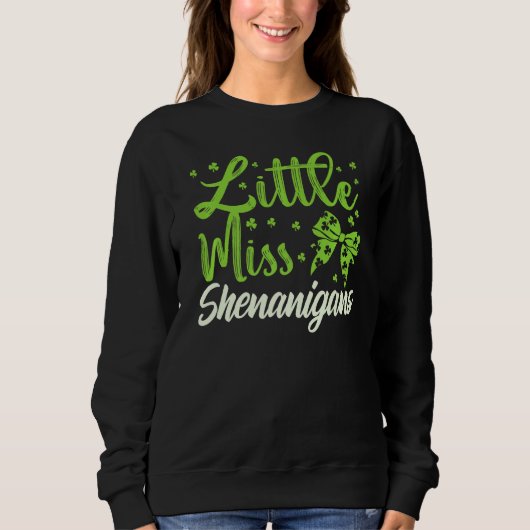 Sweatshirt Jour de la Saint Patrick Miss Shenanigans Femmes F (Devant)