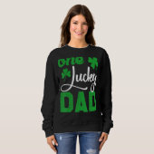 Sweatshirt Jour de la Saint Patrick Pyjamas Un Lucky Papa Sha (Devant entier)