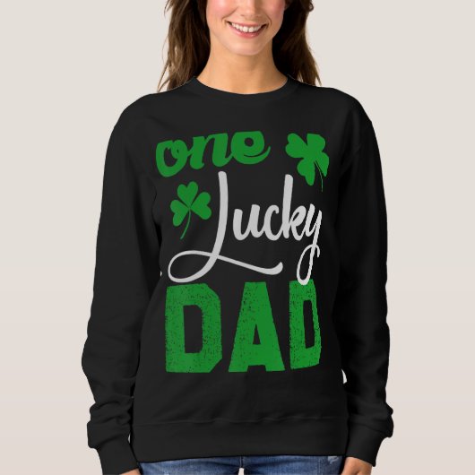 Sweatshirt Jour de la Saint Patrick Pyjamas Un Lucky Papa Sha (Devant)