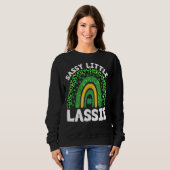 Sweatshirt Jour de la Saint Patrick Sassy Little Lassie Boho (Devant entier)