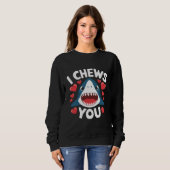 Sweatshirt Jour de la Saint-Valentin Cœur Léopard Mignon (Devant entier)