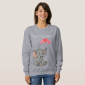 Sweatshirt Jour de la Saint-Valentin éléphant mignon (Devant entier)