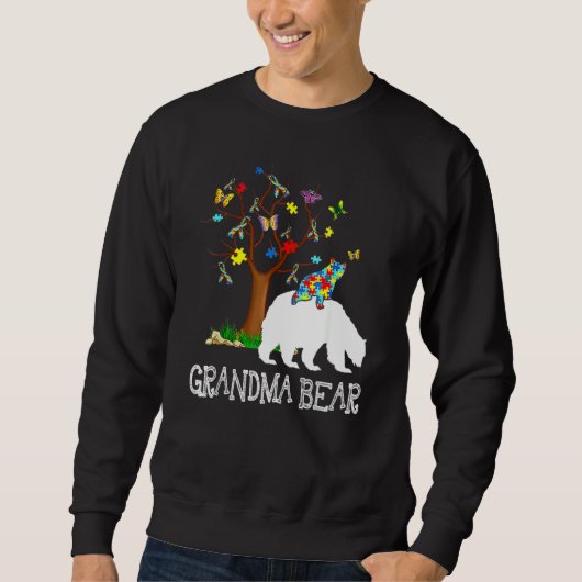 Sweatshirt Jour de la sensibilisation sur l'autisme Grand-mèr (Devant)