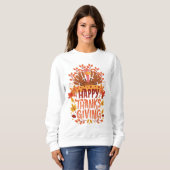 Sweatshirt Jour de l'Action de grâces du bon thanksgiving (Devant entier)