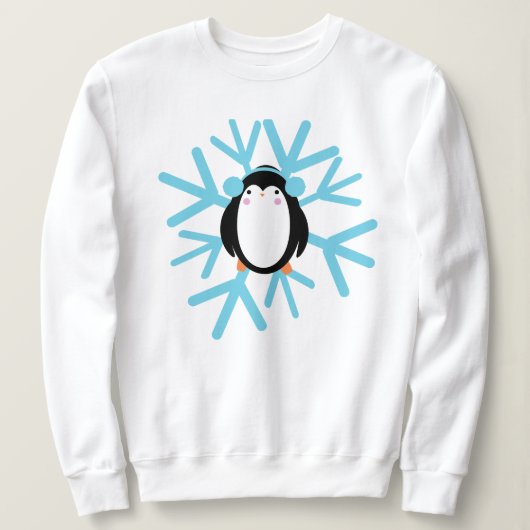Sweatshirt Jour de Noël de Pingouin mou (Design devant)