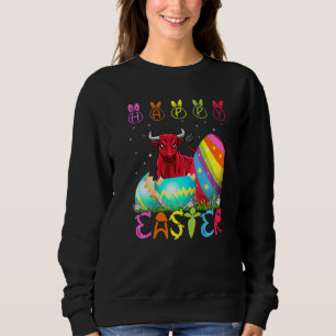 Sweatshirt Jour de Pâques Bison jumeler famille mignonne Cost