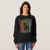 Sweatshirt Jour de Pâques Rottweiler Chien Retro Graphisme Am (Devant entier)