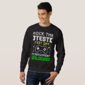 Sweatshirt Jour de test de l'enseignant Rocher Le résultat du (Devant entier)