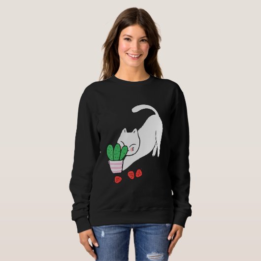 Sweatshirt Jour des animaux de chat (Devant entier)