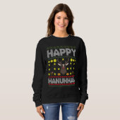 Sweatshirt Jour des Fêtes juives - Laid Hanoukka (Devant entier)