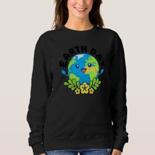 Sweatshirt Jour des terres Quotidien Rétro Planète Vintage En